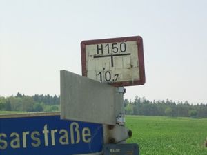 Hinweisschild für Unterflurhydranten