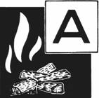 Piktogramm für Brandklasse A
